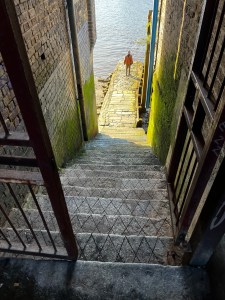 Steps leading to Thames River, London